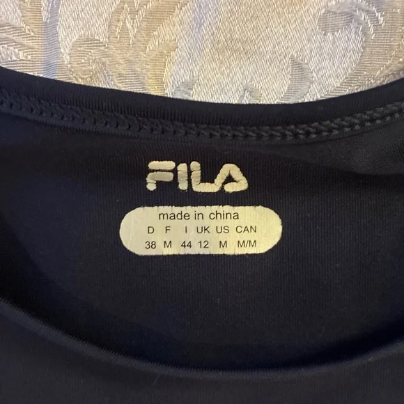 Fila Women’s Tennis Skirt/Top Outfit - 3 Piece Set - Red White and Navy Blue - Picture 2 of 8